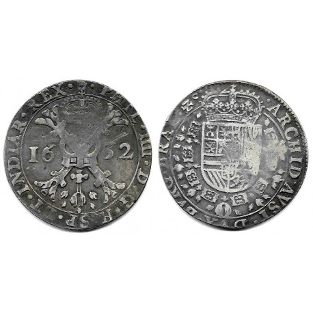 Felipe IV. 1632. Patagón (MBC-) (Plata) Ceca de Amberes