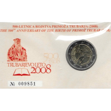 Eslovenia. 2008. 2 Euro (SC) Coincard