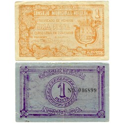 Novelda. Sin Fecha. 1 Peseta (MBC-) Leves roturas en márgenes