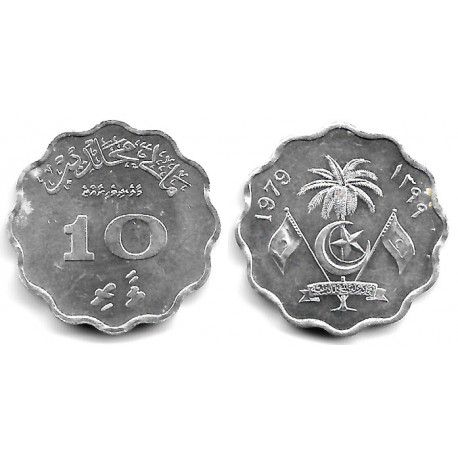 (46a) Maldivas. 1979. 10 Laari (EBC+)