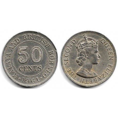 (4.1) Malaya & Borneo. 1961. 50 Cents (MBC+)