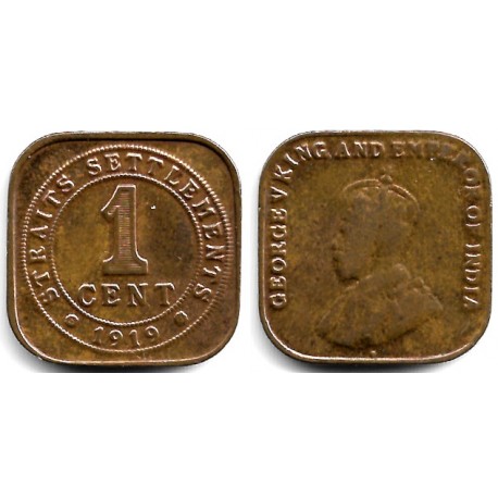 (32) Straits Settlements. 1919. 1 Cent (MBC)