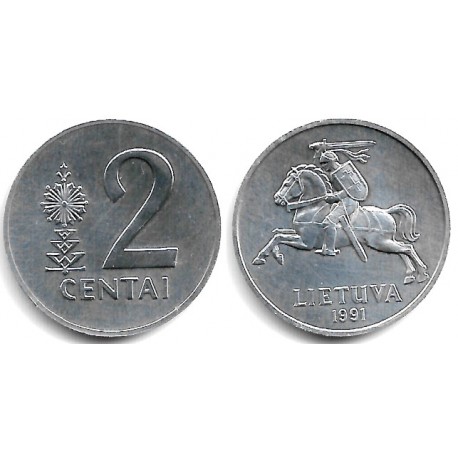 (86) Lituania. 1991. 2 Centai (SC)