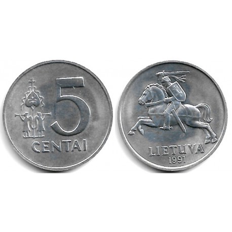 (87) Lituania. 1991. 5 Centai (SC)