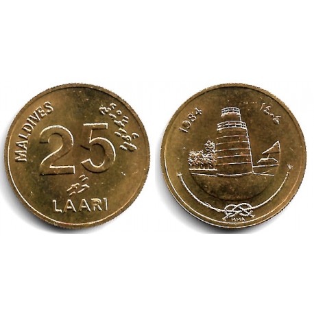 (71) Maldivas. 1984. 25 Laari (SC)