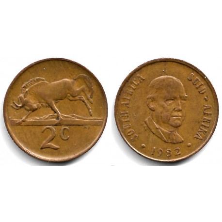(110) Sudáfrica. 1982. 2 Cents (MBC)
