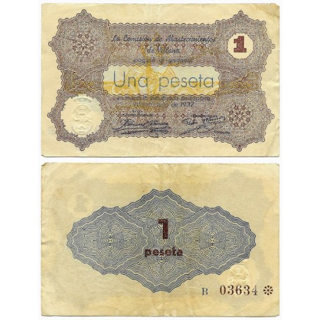 Villena. 1937. 1 Peseta (MBC)