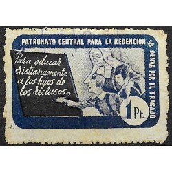 Viñeta. Patronato Central para la Redención de Penas por el Trabajo. 1 Peseta (Usado)