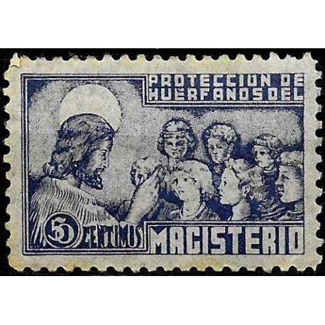 Viñeta. Protección de Huérfanos del Magisterio. 50 Céntimos (Usado)