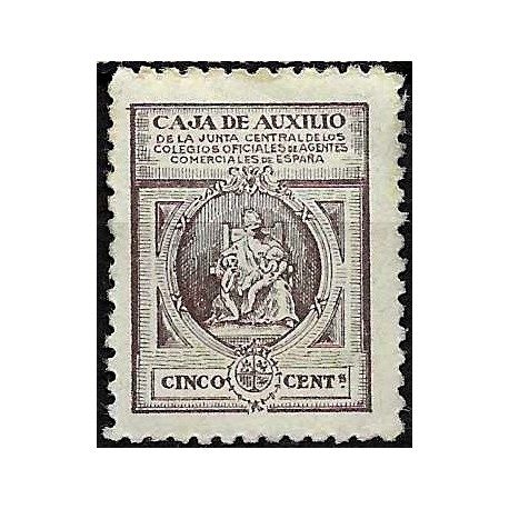 Caja de Auxilio de la Junta Central de los Colegios Oficiales de Agentes Comerciales. 5 Céntimos (Nuevo, sin goma)