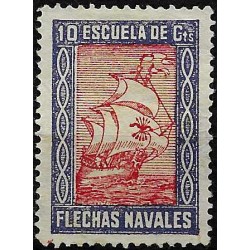 Viñeta. Escuela de Flechas Navales. 10 Céntimos (Nuevo, sin goma)