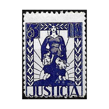 Viñeta. Justicia. 5 Céntimos (Nuevo, con señal de fijasellos)