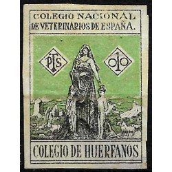 Viñeta. Colegio Nacional de Veterinarios de España. Colegio de Huérfanos. 1 Peseta (Usado)