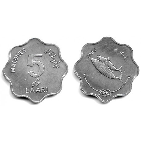 (69) Maldivas. 1984. 5 Laari (SC-)