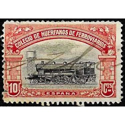 Viñeta. Colegio de Huérfanos Ferroviarios. 10 Céntimos (Usado)