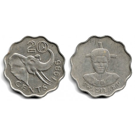 (42) Suazilandia. 1986. 20 Cents (MBC-)