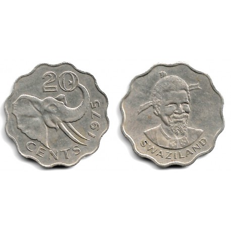 (11) Suazilandia. 1975. 20 Cents (MBC)