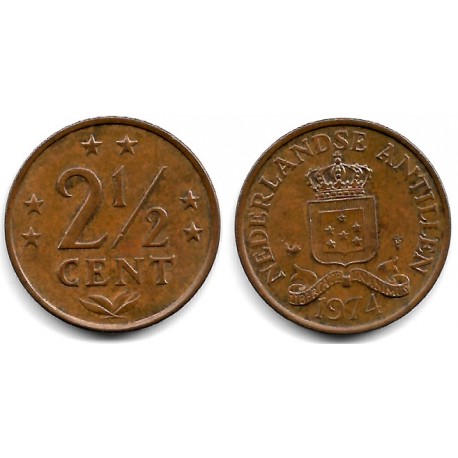 (9) Antillas Neerlandesas. 1974. 2½ Cents (MBC+)