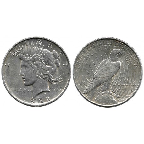 (150) Estados Unidos de América. 1922. 1 Dollar (EBC) (Plata)