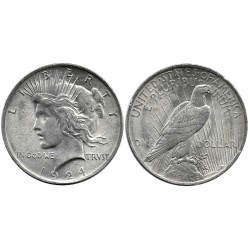 (150) Estados Unidos de América. 1924. 1 Dollar (EBC-/EBC) (Plata)