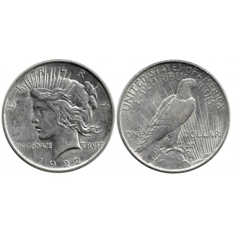 (150) Estados Unidos de América. 1922. 1 Dollar (EBC-) (Plata)