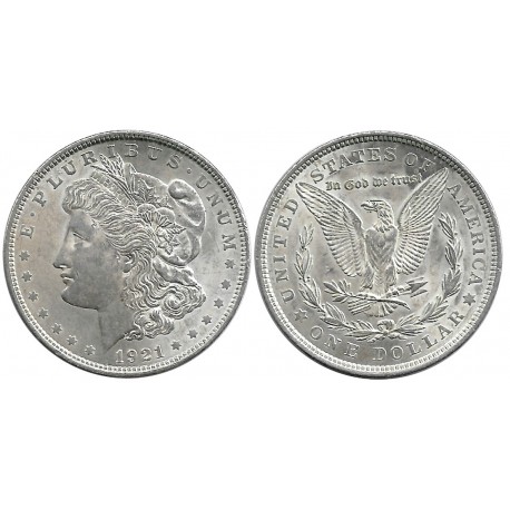 (110) Estados Unidos de América. 1921. 1 Dollar (SC-) (Plata)