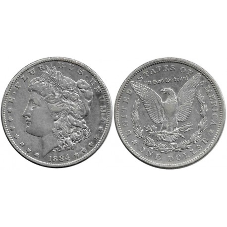 (110) Estados Unidos de América. 1884. 1 Dollar (MBC/MBC+) (Plata)