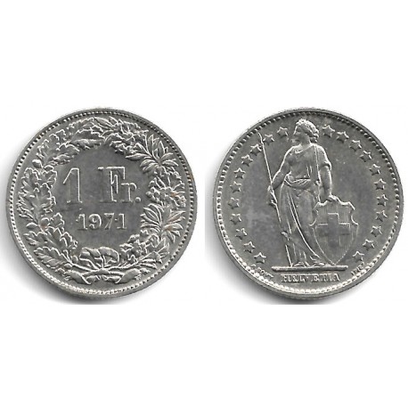 (24a.1) Suiza. 1971. 1 Franc (MBC)