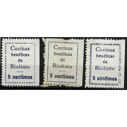 Viñetas. Cocinas Benéficas de Ríotinto. 5 Céntimos (Nuevos, con señal de fijasellos)