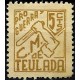 Viñeta. C.M. de Teulada. Pro Guerra. 5 Céntimos (Nuevo, con señal de fijasellos y sin goma)