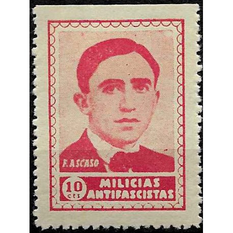 Viñeta. Milicias Antifascistas. 10 Céntimos (Nuevo, con señal de fijasellos)