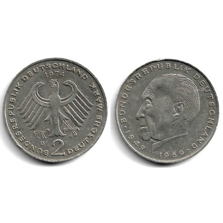 (124) Alemania. 1974(D). 2 Mark (MBC)