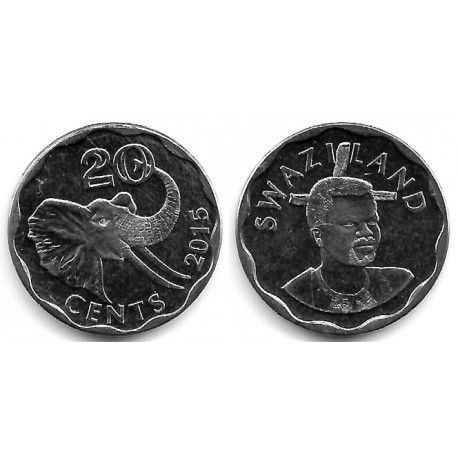 Suazilandia. 2015. 20 Cents (SC)