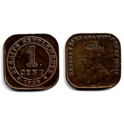 (32) Straits Settlement. 1920. 1 Cent (MBC-/MBC)