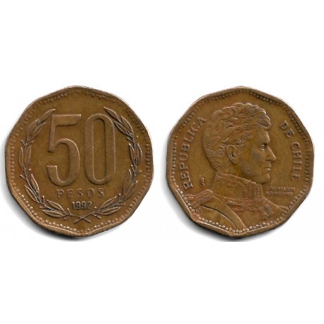 (219.2) Chile. 1992. 50 Pesos (BC)