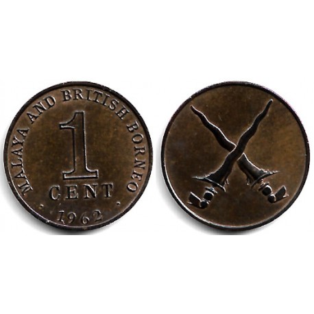 (1) Malaya & Borneo. 1962. 1 Cent (MBC+)