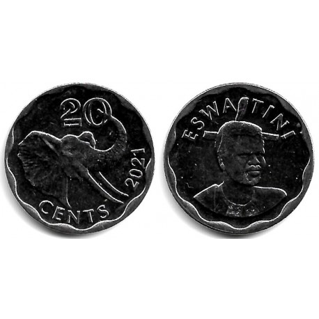 Esuatini. 2021. 20 Cents (SC)
