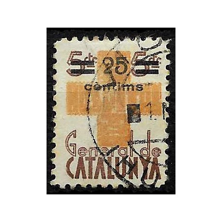 Viñeta. General de Catalunya. 25 Céntimos (Usado)
