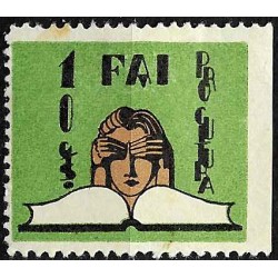 Viñeta. FAI. Pro Cultura. 10 Céntimos (Nuevo, con señal de fijasellos)
