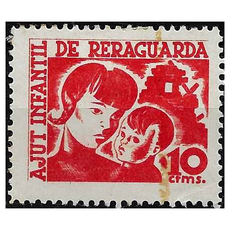 Viñeta. Ayuda Infantil de Retaguarda. 10 Céntimos (Usado)
