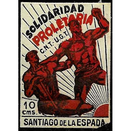 Viñeta Política. Solidaridad Proletaria. Santiago de la España. 5 Céntimos (Nuevo, con señal de fijasellos y esquina rota)