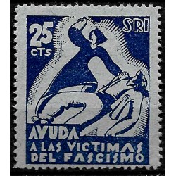 Viñeta. Ayudad a las Victimas del Fascismo (Nuevo, con señal de fijasellos)