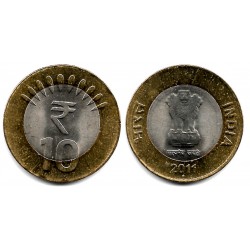 (400) India. 2011. 10 Rupees (SC-)