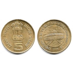 (376) India. 2009. 5 Rupees (EBC)
