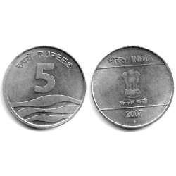 (330) India. 2007. 5 Rupees (EBC)