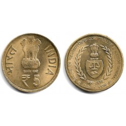 (403) India. 2010. 5 Rupees (EBC+)