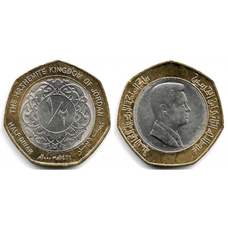 (79) Jordania. 2000. ½ Dinar (EBC)