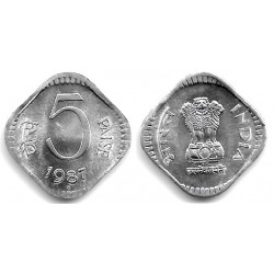 (23a) India. 1987. 5 Paise (EBC+)