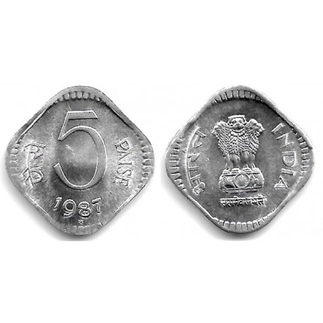 (23a) India. 1987. 5 Paise (EBC+)
