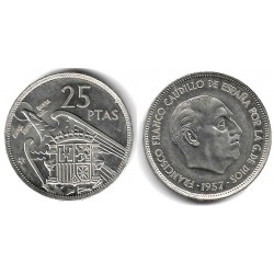 Estado Español. 1957*(72). 25 Pesetas (SC-)